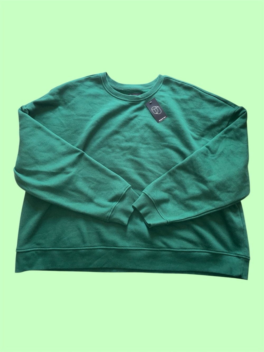Original Use Green Long Sleeve Crewneck Sweater